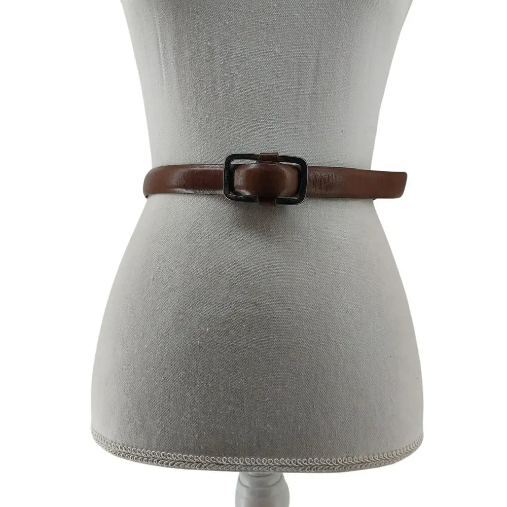 Lauren Ralph Womens Belt Small Brown Leather Grandmacore